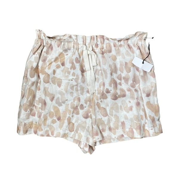 Bella Dahl Ruffle Waist Linen Shorts in Mojave Spots Print - Picture 4 of 7